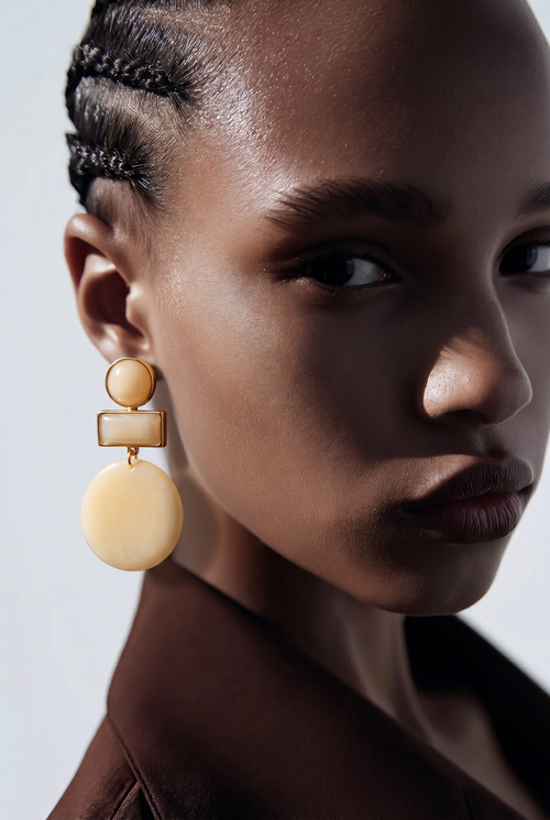 Beige Amara Earring