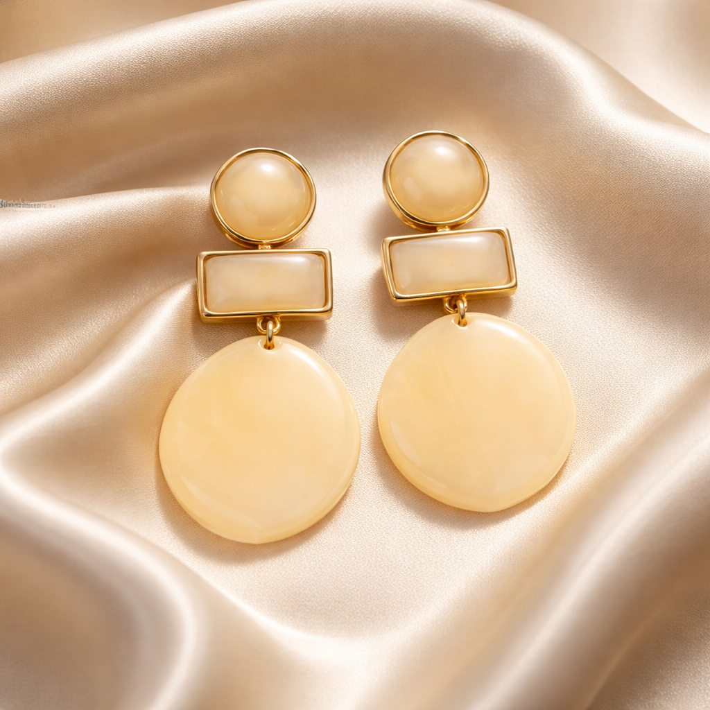 Beige Amara Earring